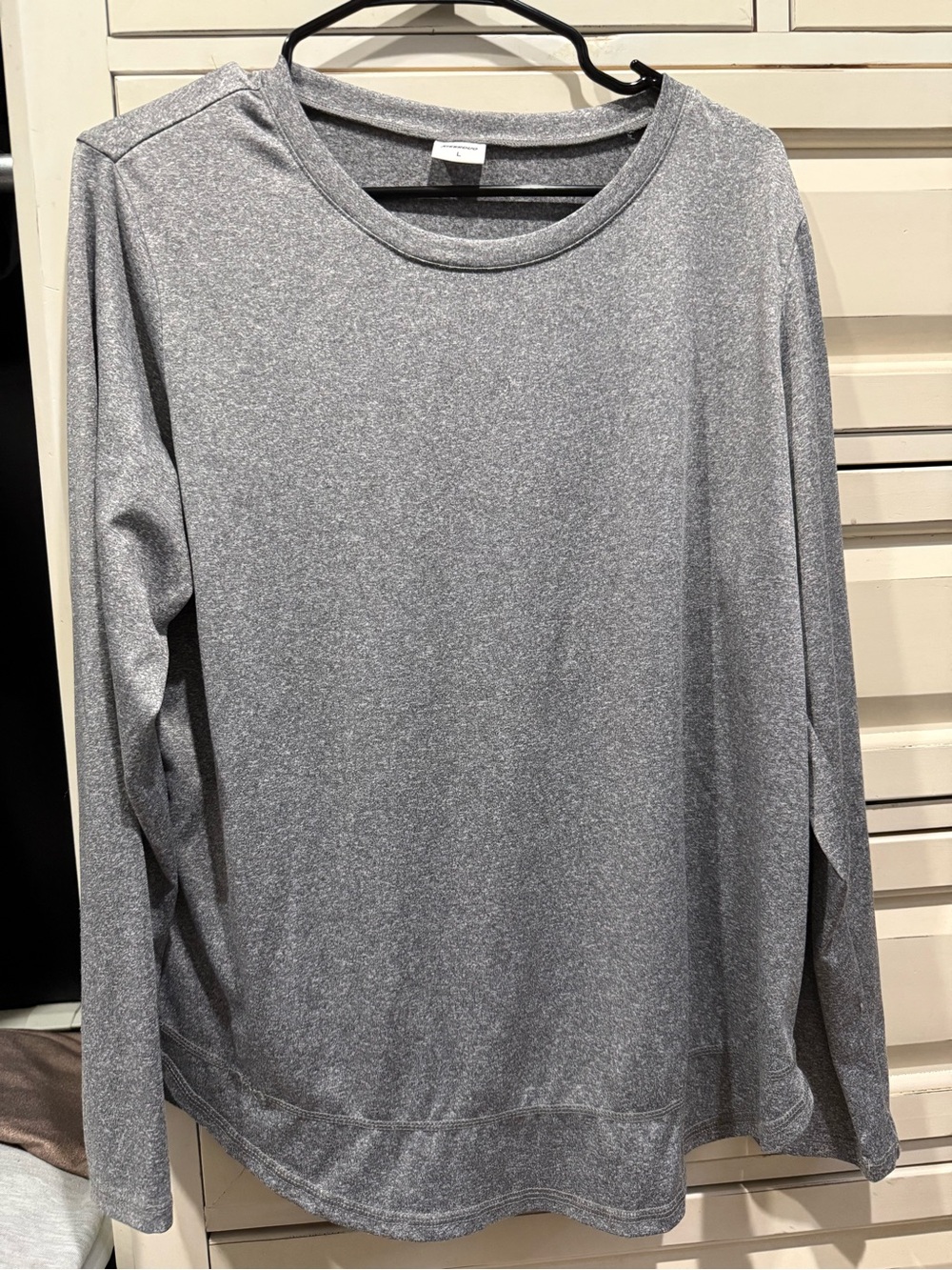 Heather Gray Long Sleeve Crewneck Top
